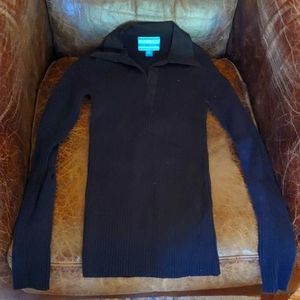 Black Liz Lange Collared Vneck Maternity Yop